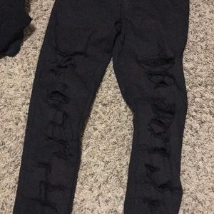 Ripped black hot topic jeans